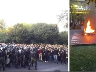 تظاهرات در تهران و شهرهای مختلف با شعار «مرگ بر خامنه‌ای» و به‌آتش کشیدن خودرو و موتورهای یگان&nbsp;ویژه